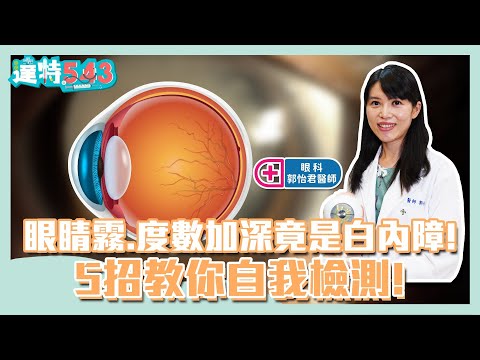 眼睛霧.度數加深竟是 #白內障！5招教你 #自我檢測！| 黃丹尼 ft. 台南市立醫院 眼科 郭怡君醫師【543男方基地】