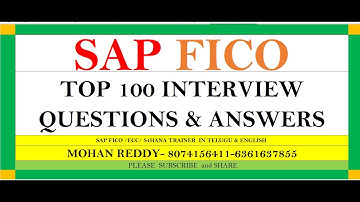 SAP FICO TOP 100 INTERVIEW QUESTIONS & ANSERS-8074156411