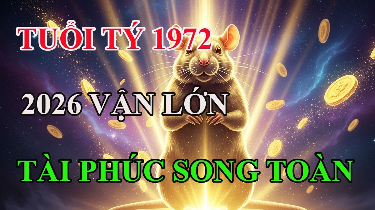 Tuổi Tý 1972 (Nhâm Tý): 2026 tròn 55 tuổi—tài khố mở lớn, tiền tự tìm đến, năm Ngọ hưởng phúc