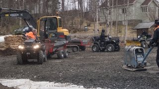 Heavy work at ATV and trailers