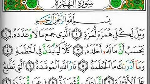 سورة الهمزة بصوت القارئ الشيخ محيي الدين أبو العلا