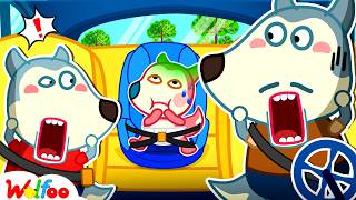 Baby Jenny Got Sick in The Car? Safety Tips for Kids | Cartoons For Kids | Wolfoo Family