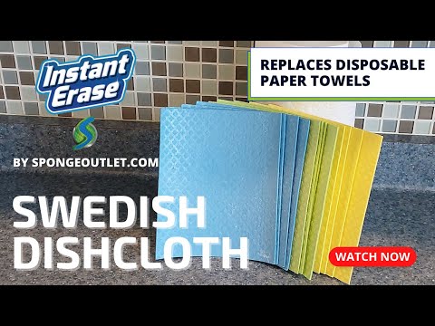 Instant Erase Swedish Dishcloths Reusable Kitchen Clothes 12 Pack