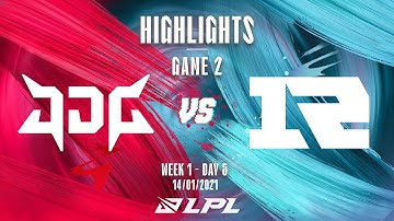 [Highlights] JDG vs RNG - Game 2 | Tuần 1 Ngày 5 | LPL Mùa Xuân 2022