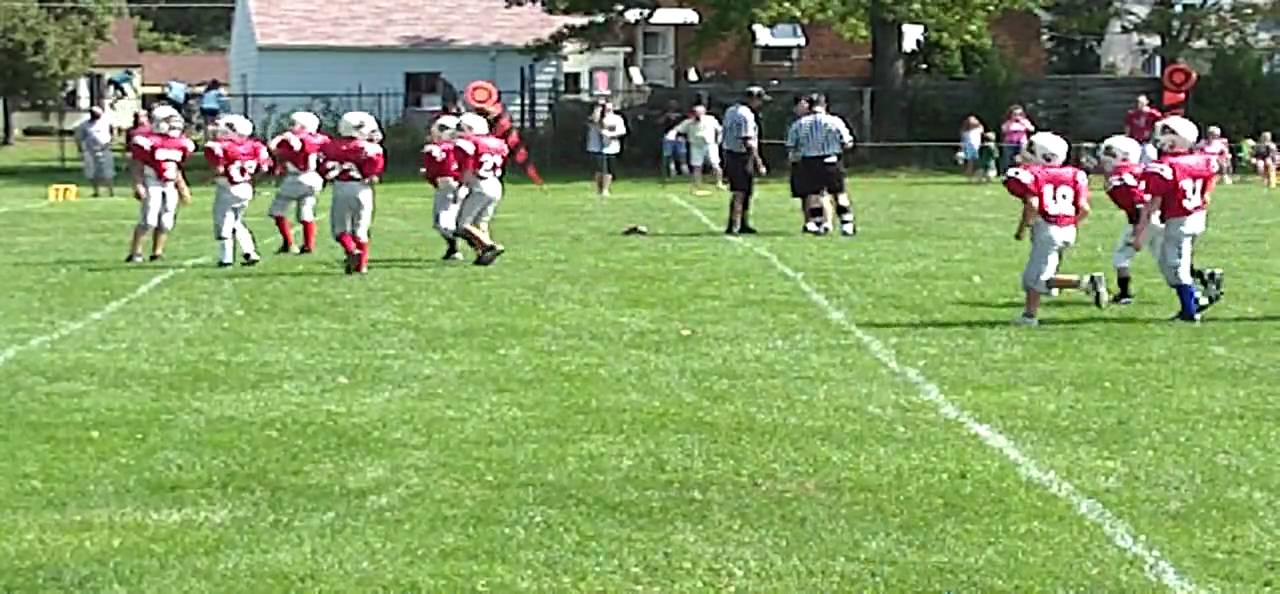 Wickliffe Midget Football. 2nd qtr. RAMS fumble, EAGLES recover n throw