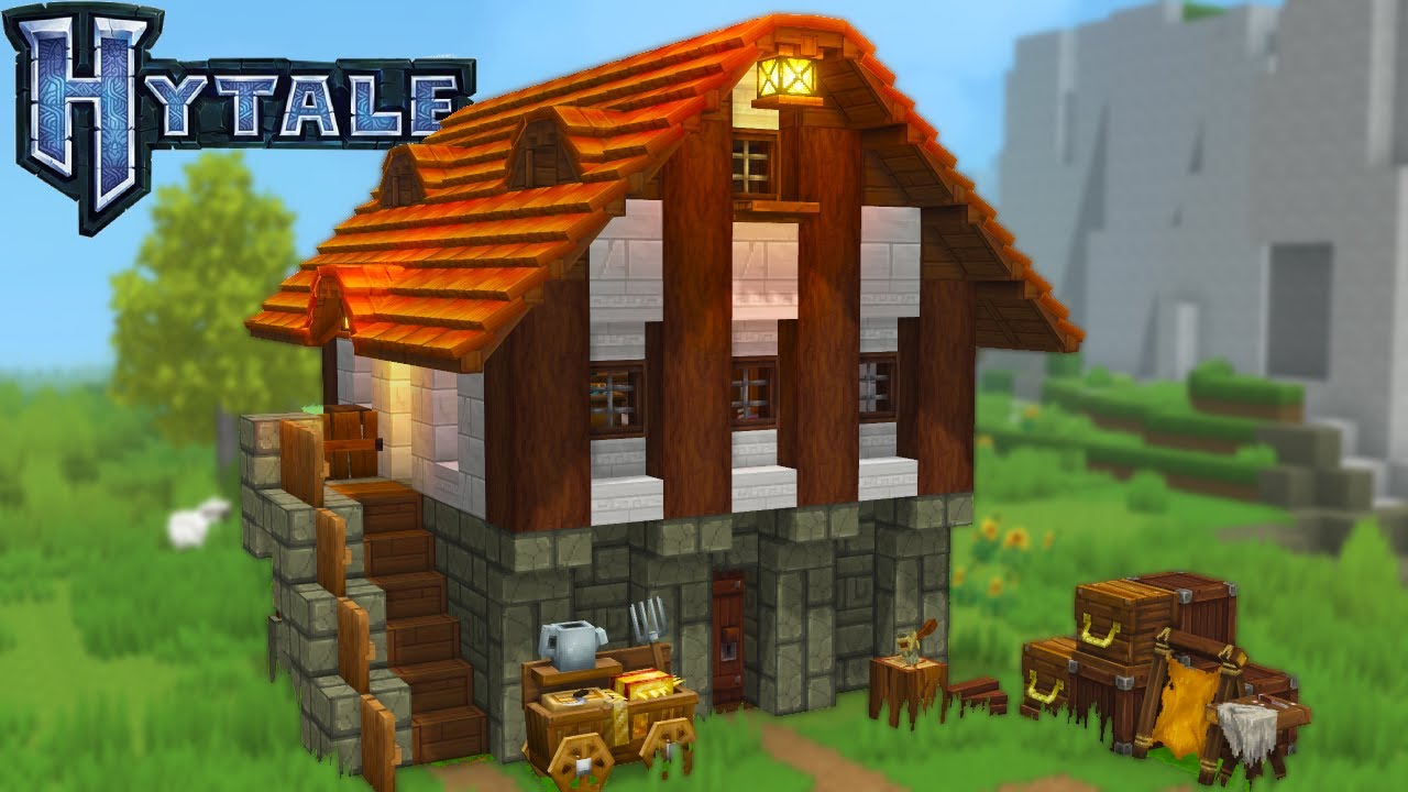 I Built the PERFECT Medieval Starter House in Hytale | Tutorial