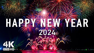 HAPPY NEW YEAR 2024 4K - Beautiful fireworks scenic and relaxing New Year music - 4K Video UHD screenshot 5
