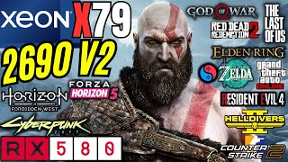 XEON X79 2690V2 + RX 580 TESTE EM JOGOS EM 2025 PC GAMER BARATO R$1300