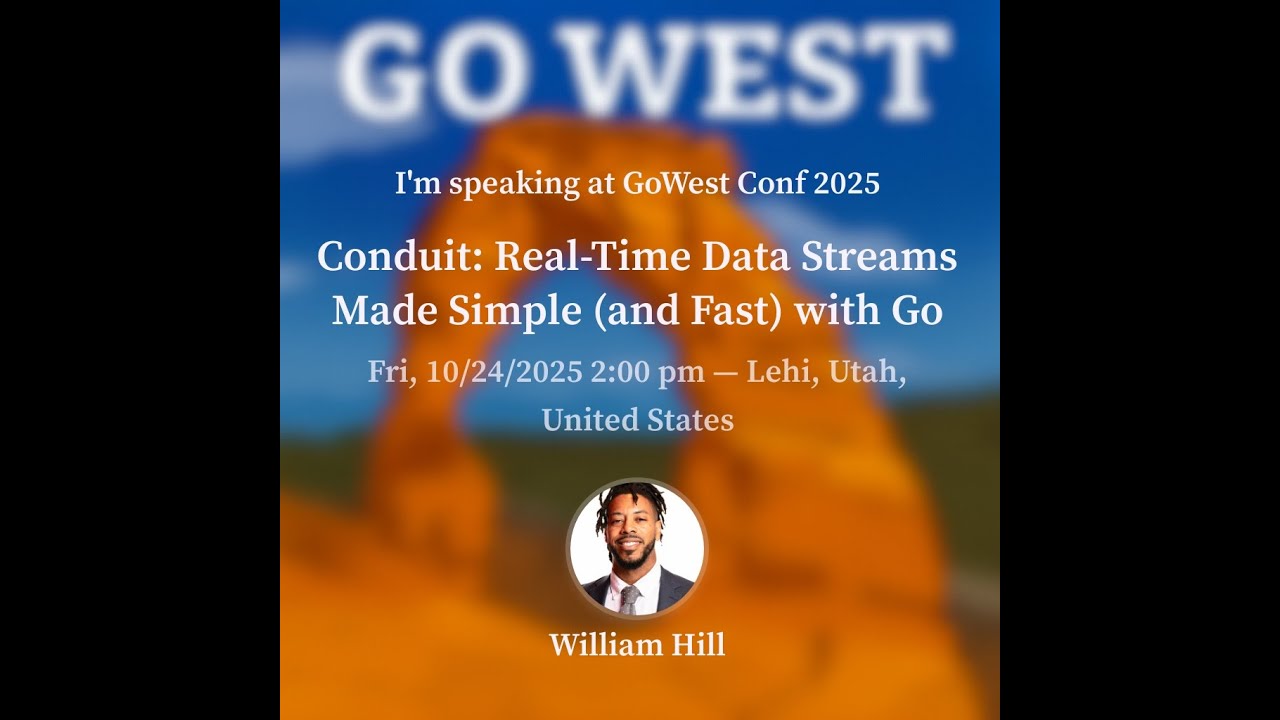 Conduit: Real-Time Data Streams Made Simple (and Fast) with Go - YouTube