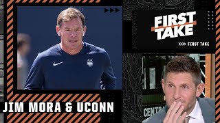 Stephen A. Smith gives Dan Orlovsky his credit for Jim Mora \& UConn football 😂 | First Take