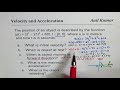 Position Velocity Acceleration Speeding Distance Derivatives Application