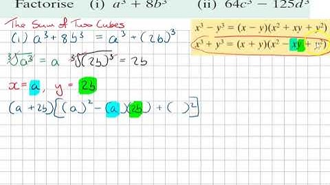 LC HL 1.3 Factorising (Sum & Difference of Two Cubes)