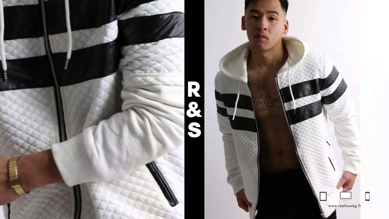 Sweat Zippé Capuche Justway blanc 5505 1