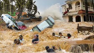 Hindistan'da rekor düzeyde muson yağmurları nedeniyle oluşan sel felaketinin korkunç görüntüleri!