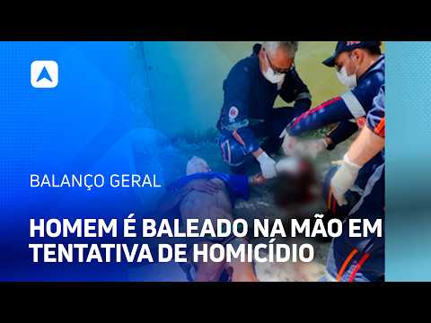 Homem é baleado na mão e sofre pancada na cabeça em tentativa de homicídio