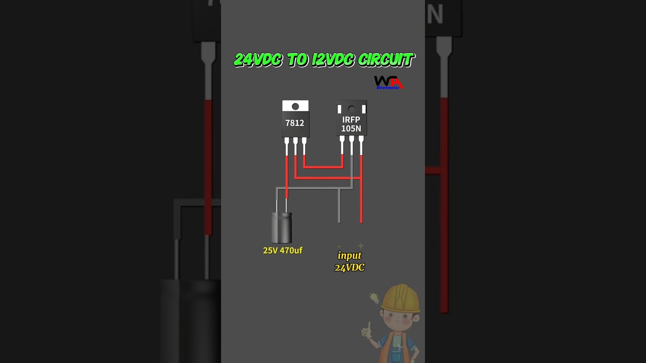 24Vdc To 12Vdc Regulator Circuit Diy Electronics Voltageregulator Voltagecontroller 7812