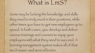 What is an LMS?