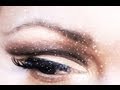 Xmas party look - Defined, winged crease and some sparkle ❥