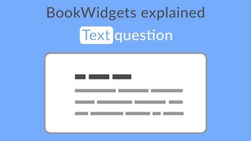 How to create a "Text" question in BookWidgets