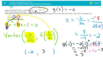 Rewriting a quadratic function to find its vertex and sketch its graph part 1