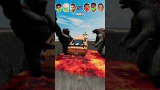 Messi Team vs Ronaldo Team Car Jumpchallenge Beamng.Driver #Shorts #beamngdrive #1