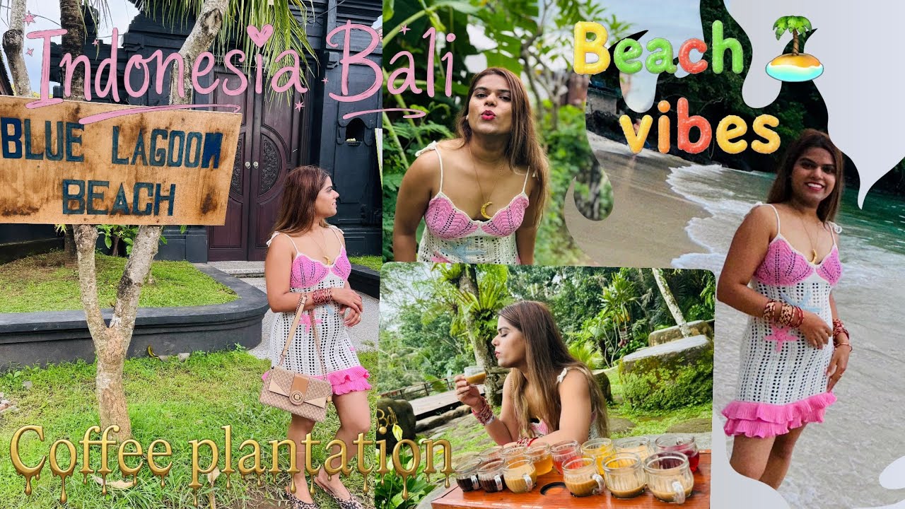 Blue lagoon Beach 🏖️| Coffee plantation in Bali Indonesia 