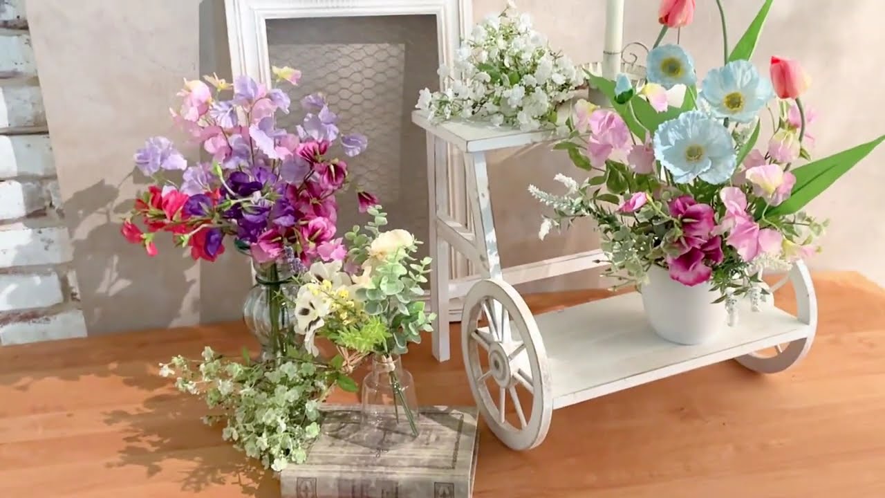 スイートピー造花バンドル40cm［ストエキオリジナル］(ピンク): 店舗