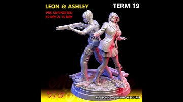 Leon & Ashley - Resident evil 4 REMAKE - 3dprint