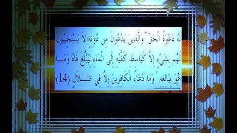 القرآن الكريم سورة الرعد الأية 14 قراءة السديس.wmv