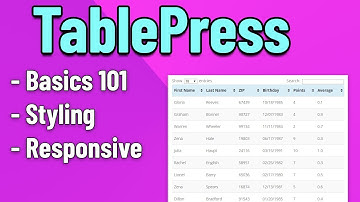 TablePress Tutorial: build Beautiful, Responsive WordPress Tables