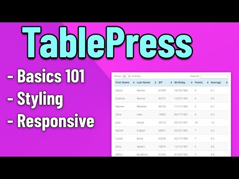 TablePress Tutorial: build Beautiful, Responsive WordPress Tables