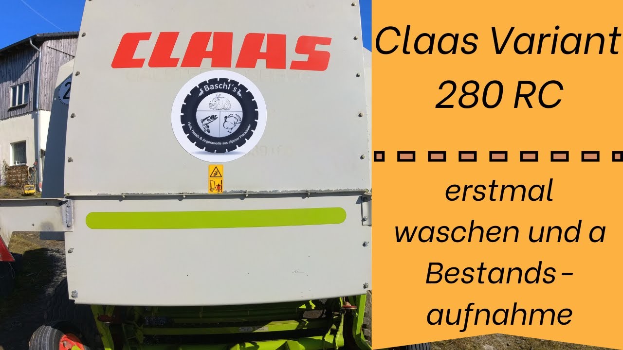 Rundballenpresse waschen und kurze Bestandsaufnahme | Claas Variant 280 RC