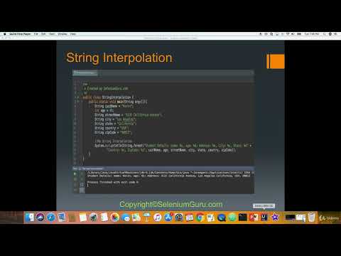 JAVA Tutorials - 20 String Interpolation