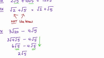 PC 11 Lesson Adding and Subtracting Radicals