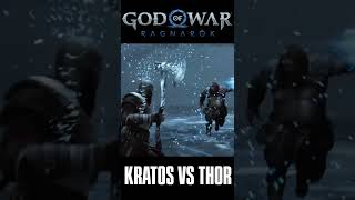 God of War Ragnarok Thor VS Kratos Fight HYPE #shorts