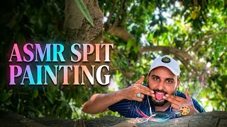 Asmr Finger Spit Painting Outdoor