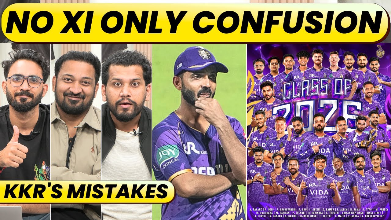 KKR STRUGGLING TO FIND THEIR BEST XI. GREEN AT 3 NOT THE SOLUTION. UNNECESSARY SIGNINGS
