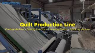 Medium-Scale Quilt Production Line | Carding + Quilting + Hemming + Stacking | Zolytech Factory Case