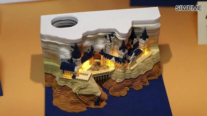 Creative Diy Gift For Harry Potter Fans! Hogwarts Castle Paper Cube Omoshiroi Block Notepad