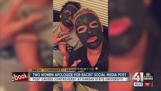 Former K-State student posts picture in 'black face' with racist comment, sparks outrage