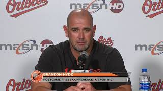 Brandon Hyde after Orioles' 11-2 win over Red Sox
