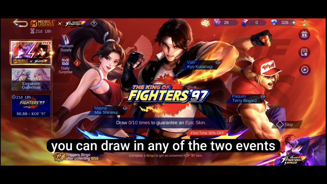 How to get KOF skins with the easy way#MLBBGoldenMonth #MLBBCreator