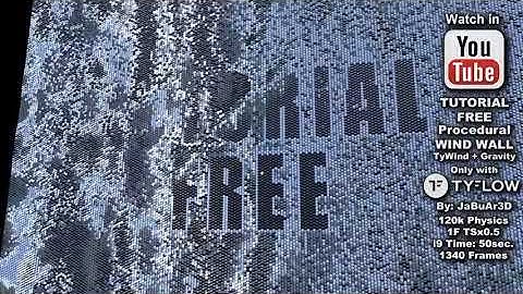 TUTORIAL FREE Procedural WIND WALL in LOOP TyWind + Gravity only with tyFlow By: JaBuAr3D