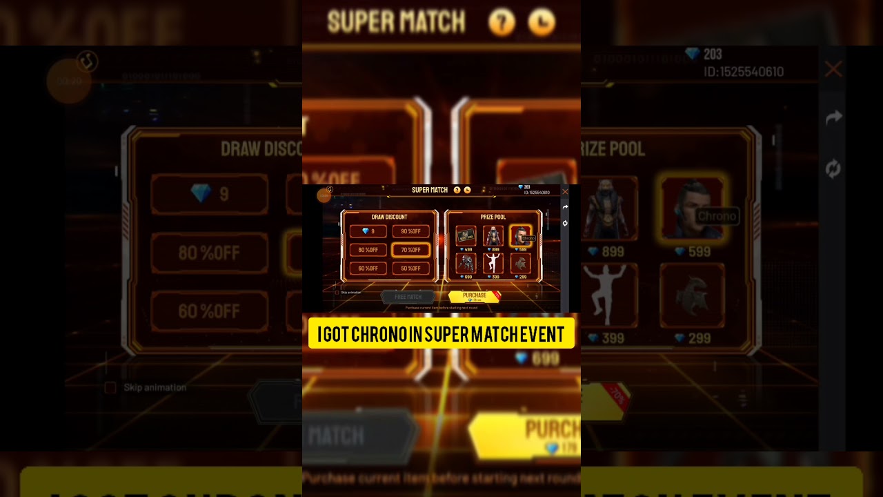 I Got Chrono in super match event 😍🔥|
