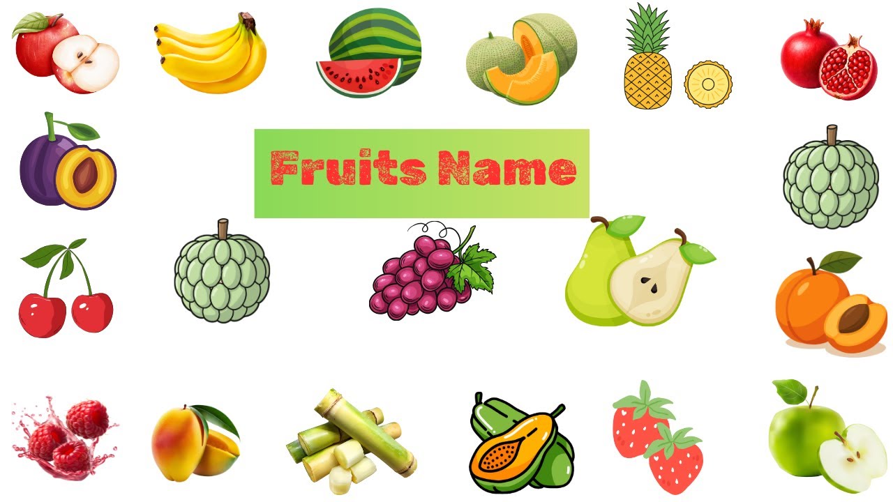Fruits Name | Learn Fruits for Kids | English Vocabulary  |  Learn Fruits with Pictures