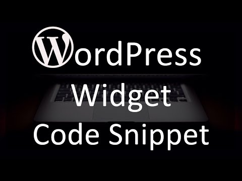 WordPress Themes Code Snippet - Widget Customization