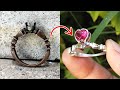 How To Make Heart Ring - Heart Diamond Ring - Handmade Jewelry