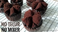 BOLU KUKUS MEKAR COKLAT LEMBUT TANPA TELUR, TANPA MIXER - Durasi: 4.12. 