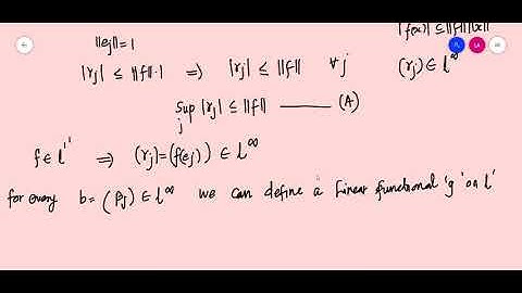 Functional Analysis Module II Class 19 The Dual of l