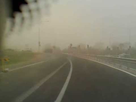 Brisbane dust storm driving redcliffe to ningi pt 3